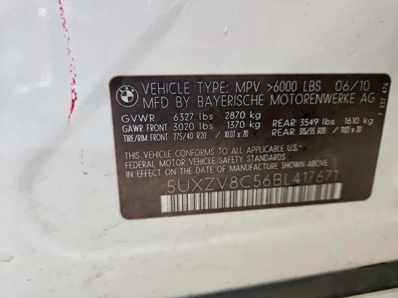 2011 BMW X5 XDRIVE50I  