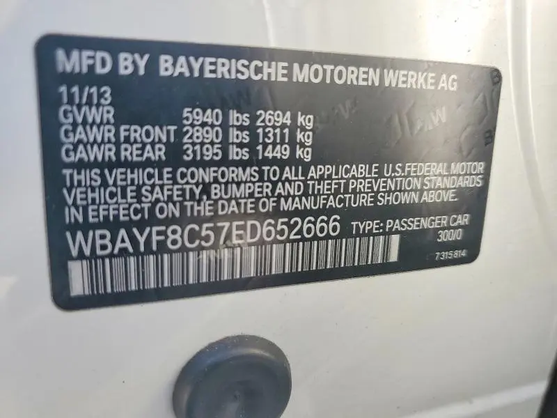 2014 BMW 750 LXI  