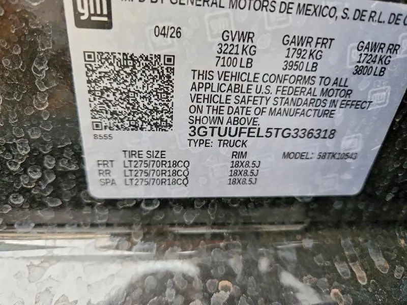 2026 GMC SIERRA K1500 AT4X  
