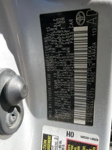 2015 TOYOTA COROLLA L