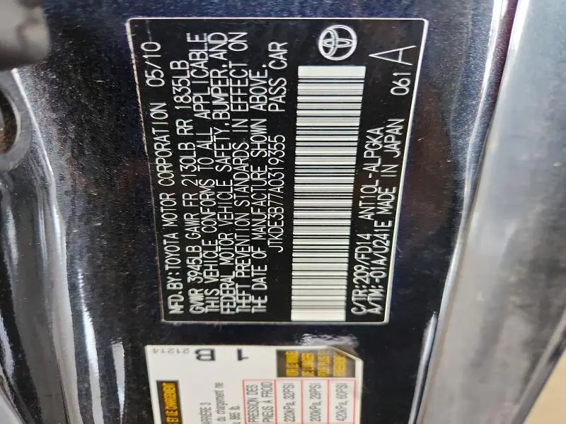 2010 SCION TC BASE  