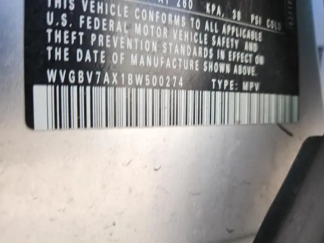 2011 VOLKSWAGEN TIGUAN S  