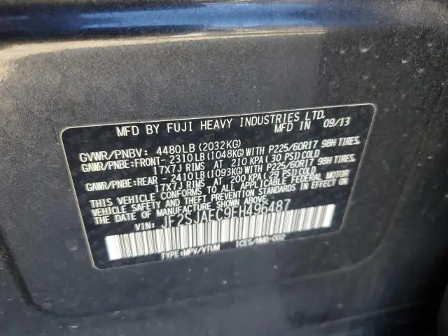 2014 SUBARU FORESTER 2.5I PREMIUM  
