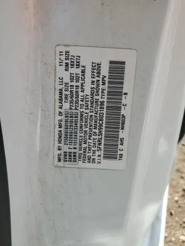2012 HONDA ODYSSEY TOURING  