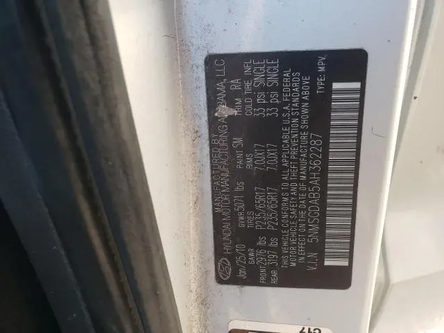 2010 HYUNDAI SANTA FE GLS  