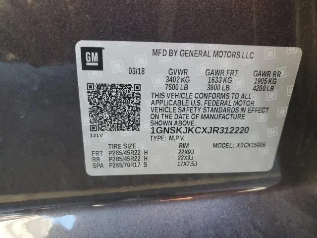 2018 CHEVROLET SUBURBAN K1500 PREMIER  