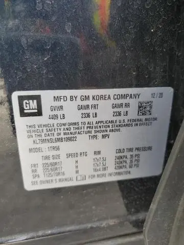 2021 CHEVROLET TRAILBLAZER LS  