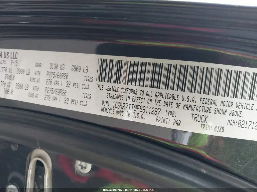 2015 RAM 1500 BIG HORN