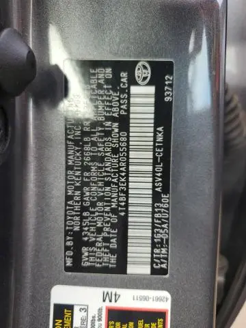 2010 TOYOTA CAMRY BASE  