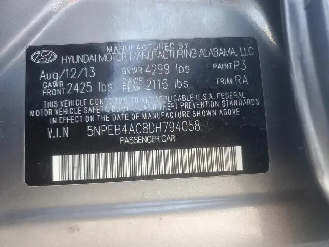 2013 HYUNDAI SONATA GLS