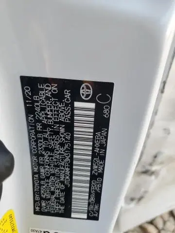 2021 TOYOTA PRIUS PRIME LE  