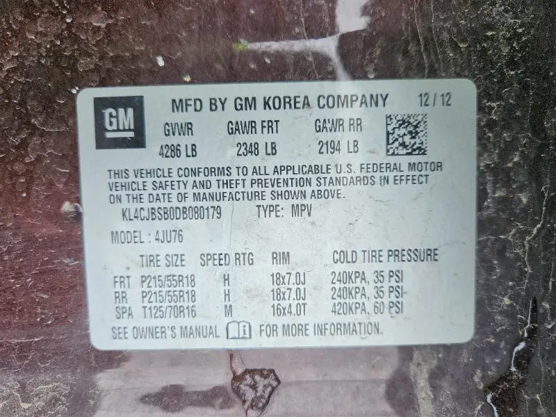 2013 BUICK ENCORE CONVENIENCE  