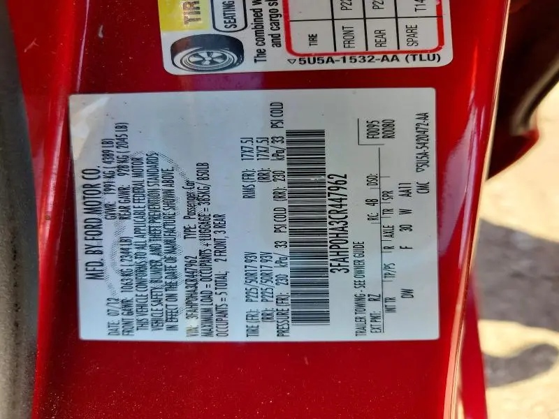 2012 FORD FUSION SE  