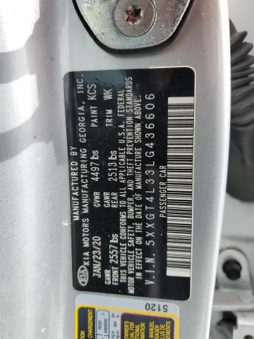 2020 KIA OPTIMA LX  