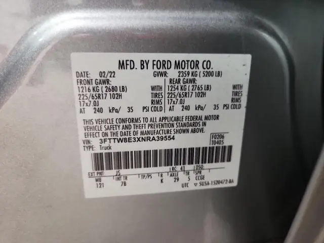 2022 FORD MAVERICK XL  