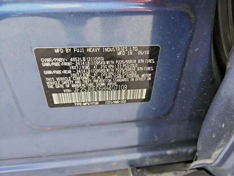 2017 SUBARU FORESTER 2.0XT PREMIUM  