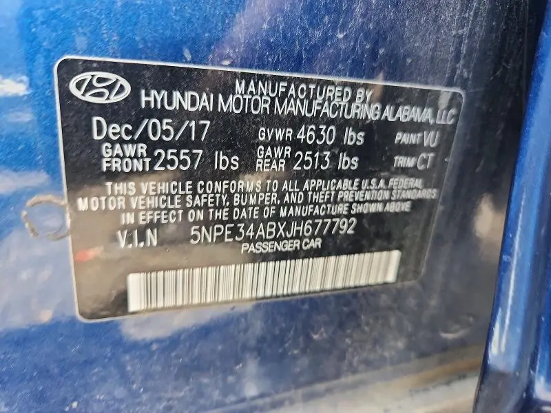 2018 HYUNDAI SONATA SPORT 2.0T  
