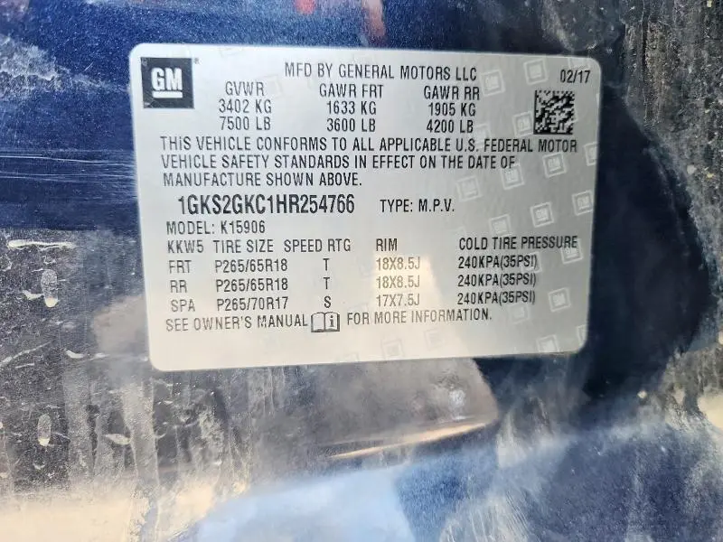 2017 GMC YUKON XL K1500 SLT  