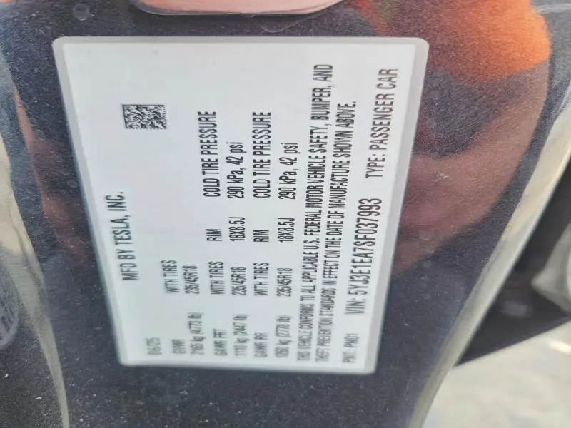 2025 TESLA MODEL 3   