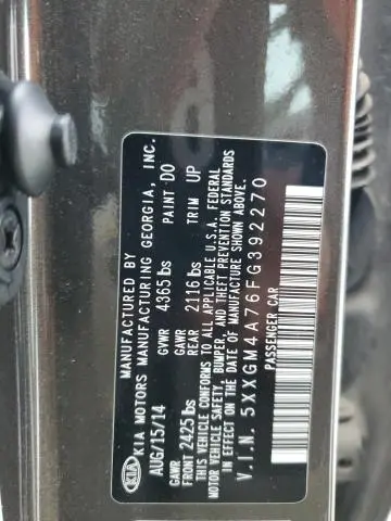 2015 KIA OPTIMA LX  