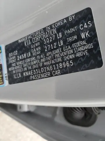 2022 KIA STINGER GT LINE  