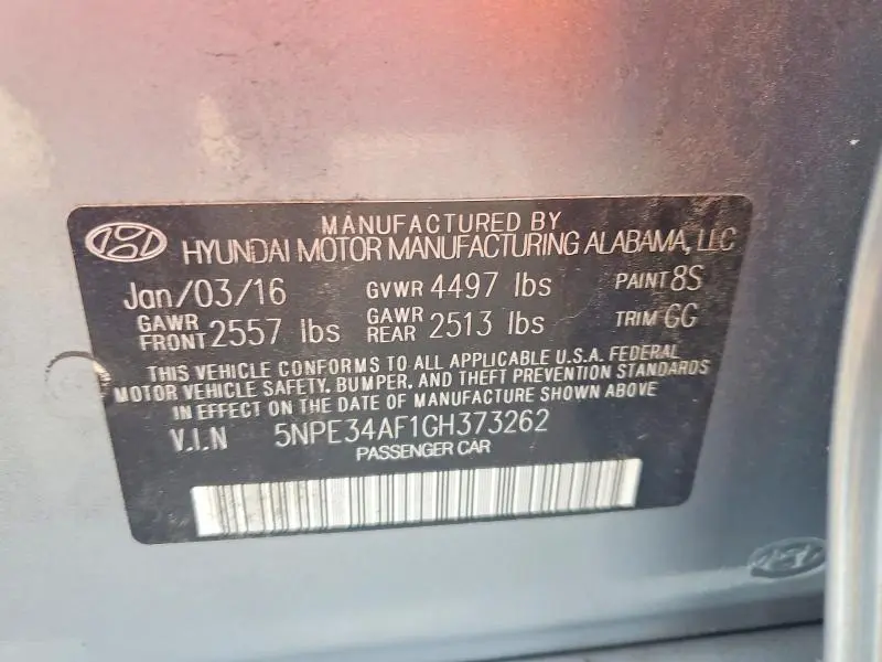 2016 HYUNDAI SONATA SPORT  