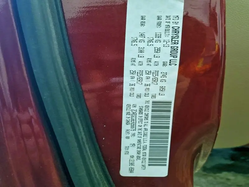 2014 DODGE GRAND CARAVAN SXT  