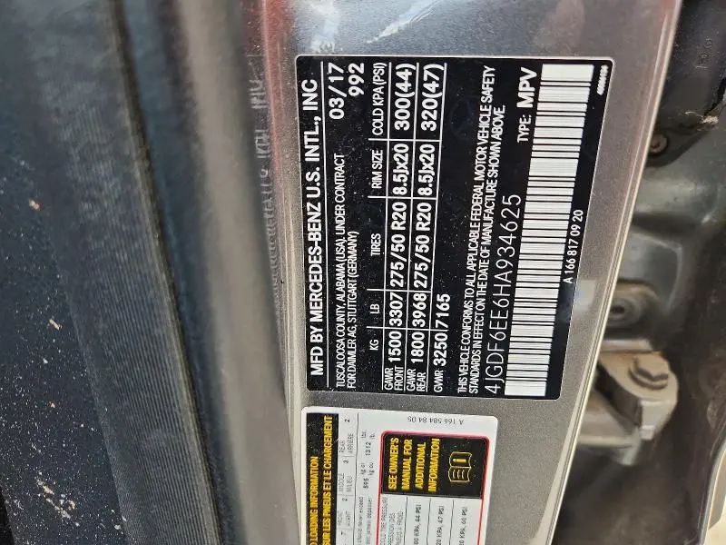 2017 MERCEDES-BENZ GLS 450 4MATIC  