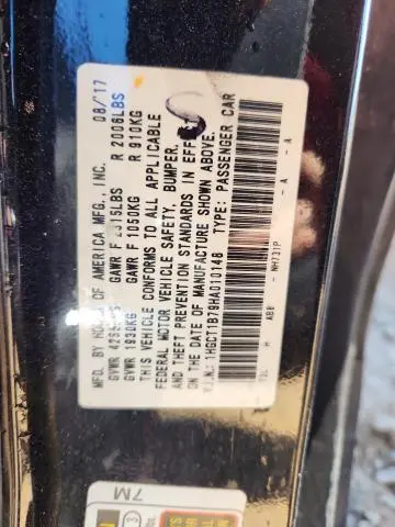 2017 HONDA ACCORD EX  