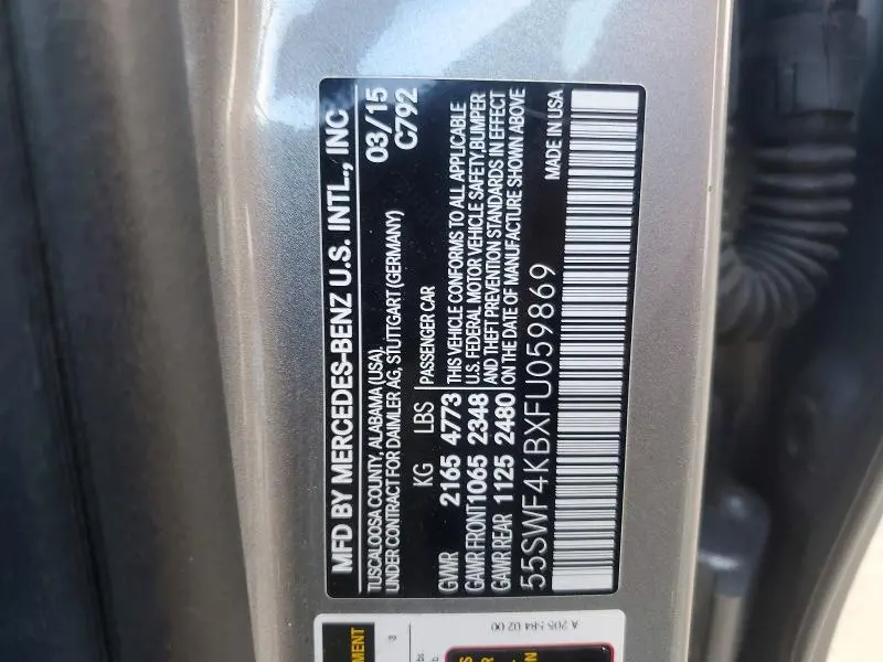 2015 MERCEDES-BENZ C 300 4MATIC  