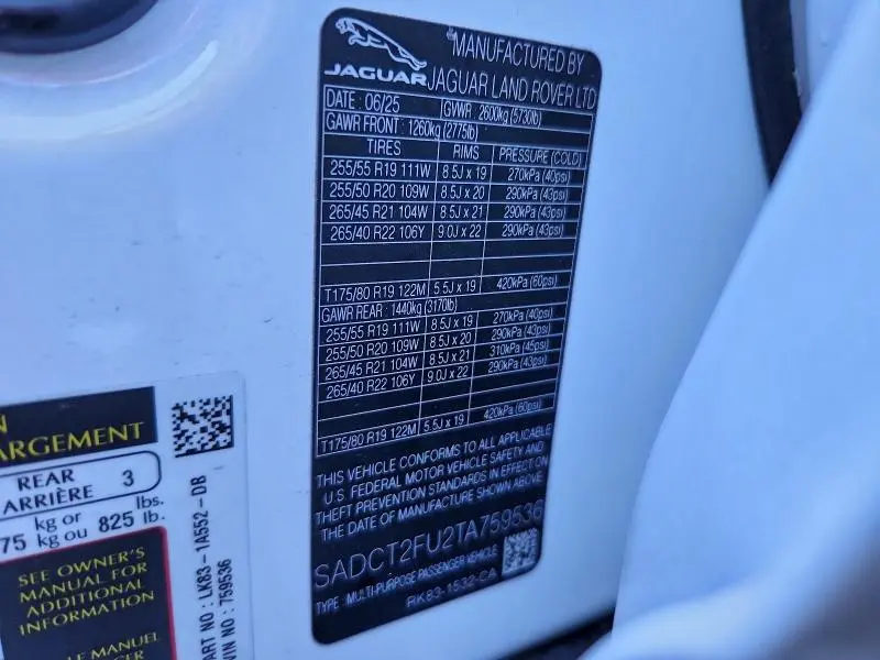 2026 JAGUAR F-PACE R-DYNAMIC S  