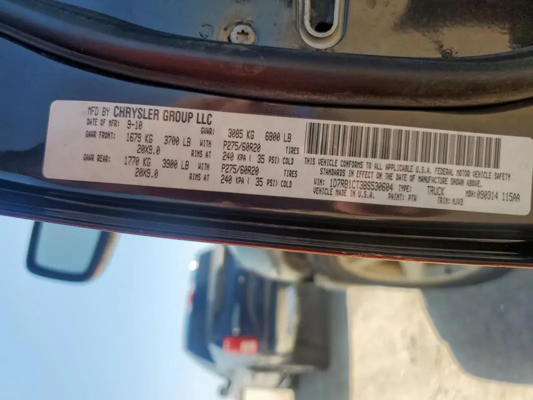 2011 DODGE RAM 1500   
