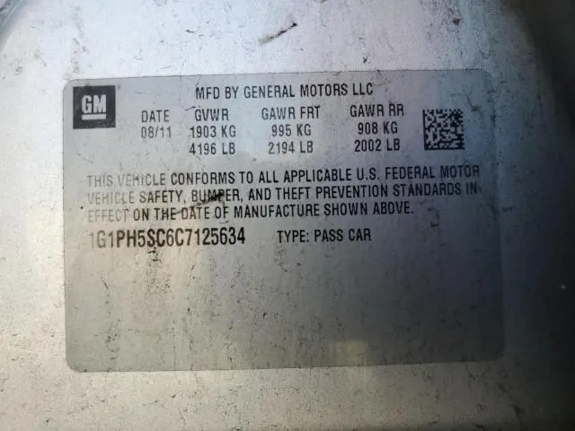 2012 CHEVROLET CRUZE LTZ  