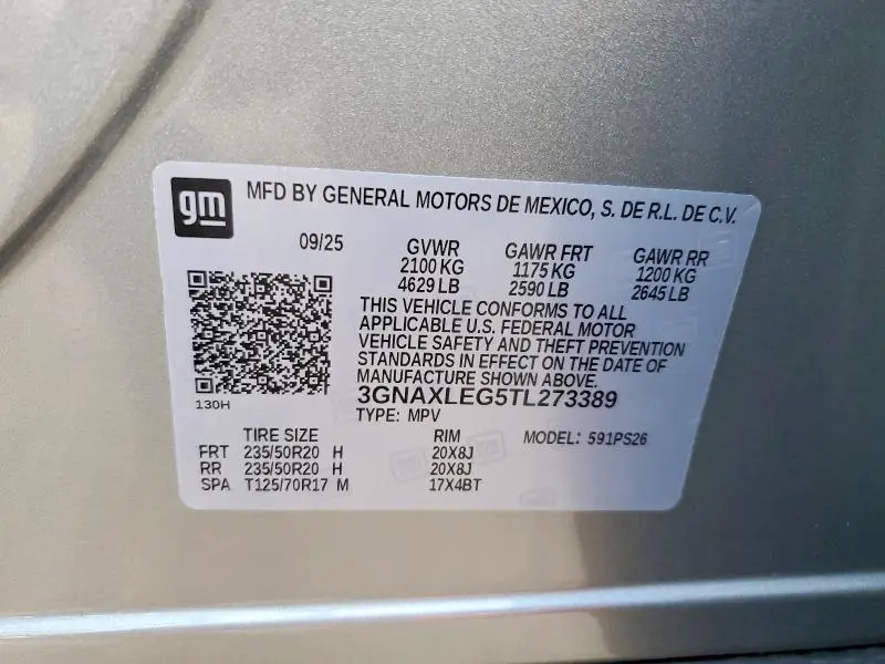 2026 CHEVROLET EQUINOX RS  