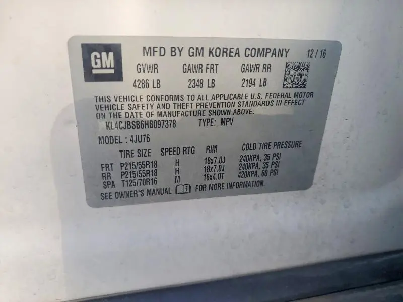 2017 BUICK ENCORE PREFERRED II  