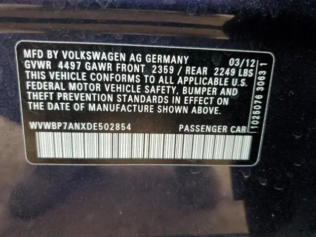 2013 VOLKSWAGEN CC SPORT  