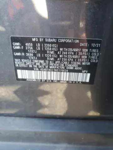 2022 SUBARU OUTBACK PREMIUM  