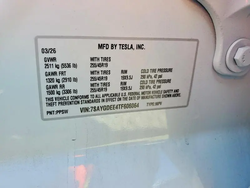 2026 TESLA MODEL Y   