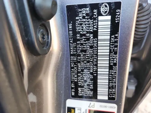 2015 TOYOTA CAMRY LE  