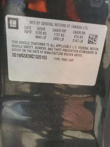 2012 CHEVROLET IMPALA LT  