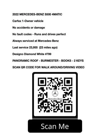 2022 MERCEDES-BENZ S 500 4MATIC  