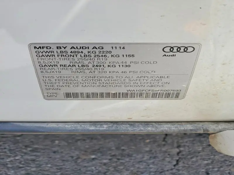 2015 AUDI Q3 PRESTIGE  