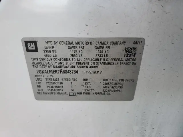 2017 GMC TERRAIN SLE  