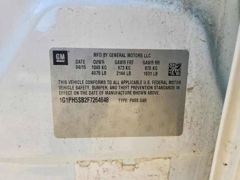 2015 CHEVROLET CRUZE ECO  