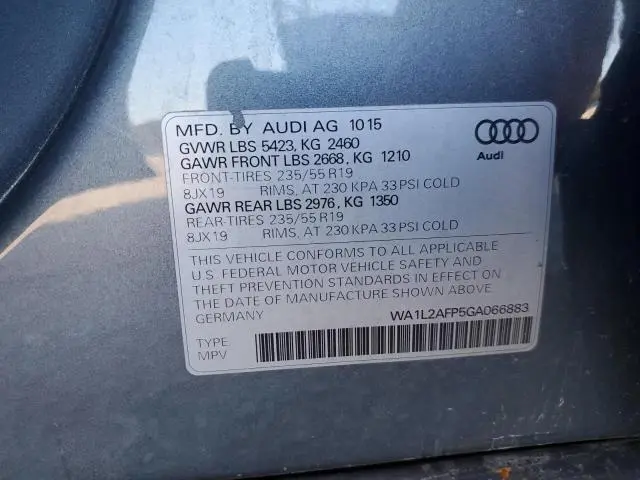 2016 AUDI Q5 PREMIUM PLUS