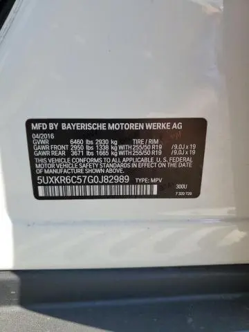 2016 BMW X5 XDRIVE50I  