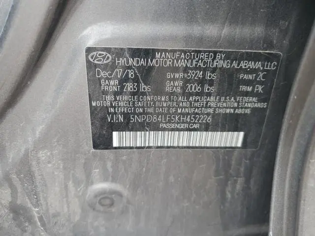 2019 HYUNDAI ELANTRA SEL