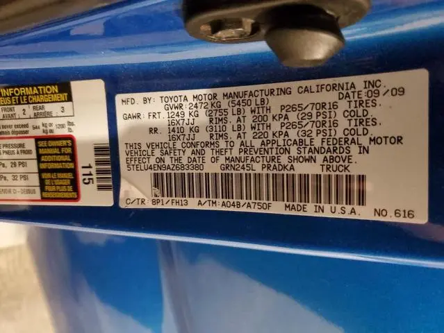 2010 TOYOTA TACOMA DOUBLE CAB  