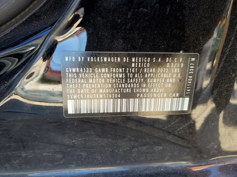 2019 VOLKSWAGEN JETTA S  