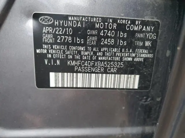 2011 HYUNDAI AZERA GLS  